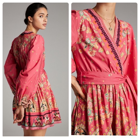 LAST CALL Anthropologie Raquel embroidered mini dress - Picture 2 of 16